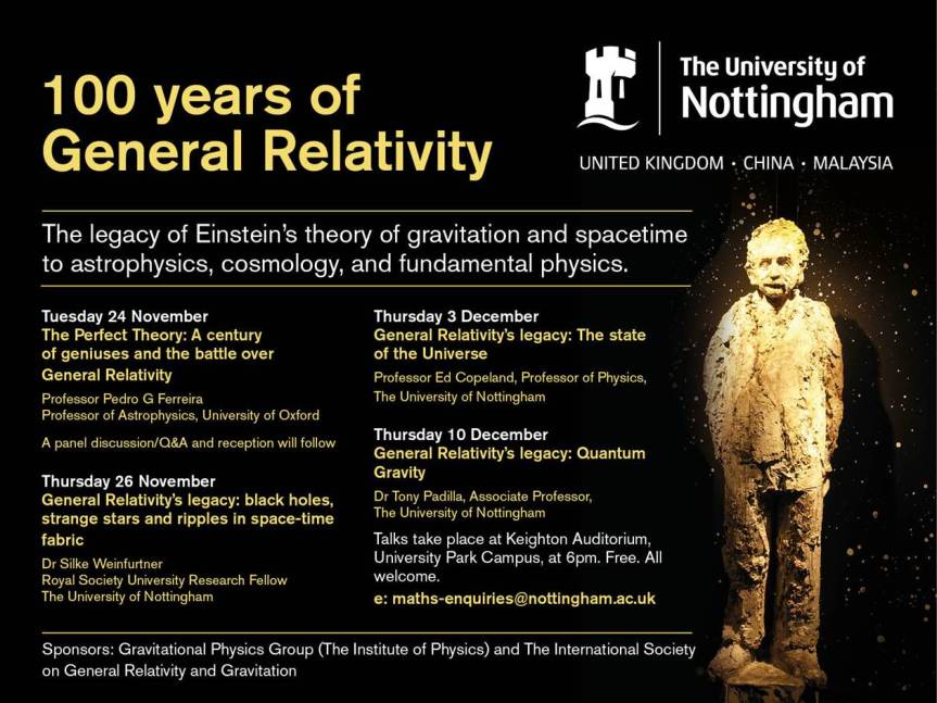 Public lectures on Einstein’s general relativity